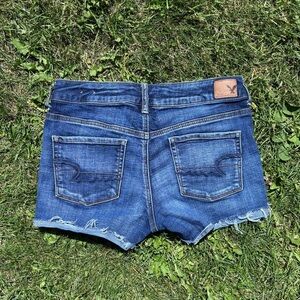 American Eagle Jean Shorts Jorts Womens 6 Super Stretch Shortie 3” Inseam Blue